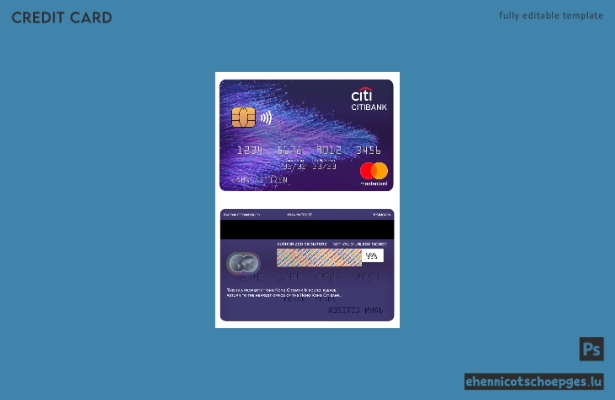 Beispielvorschau der Mastercard der Hong Kong Citibank